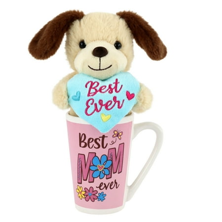 Way To Celebrate Mother’s Day Plush Toy in Latte Mug, Dog