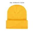 thumbnail image 4 of Minnieouse Nuevos sombreros de invierno para mujer, gorros para niñas, gorro de punto sólido bonito, gorros de otoño para niñas, gorros, gorro Sombreros amarillo, 4 of 6