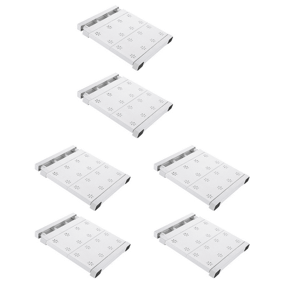 6 Pcs School Locker Shelf Organizer - Adjustable Locker Divider Mate Easy to Install for Extending Locker Use Space,6 x Adjustable Locker Divider,White