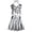 Silver, variant on Elegant Carnival Lady Glittering Fringe Sequin Top And High Waist Full Skirt Performance Set For Stage Show