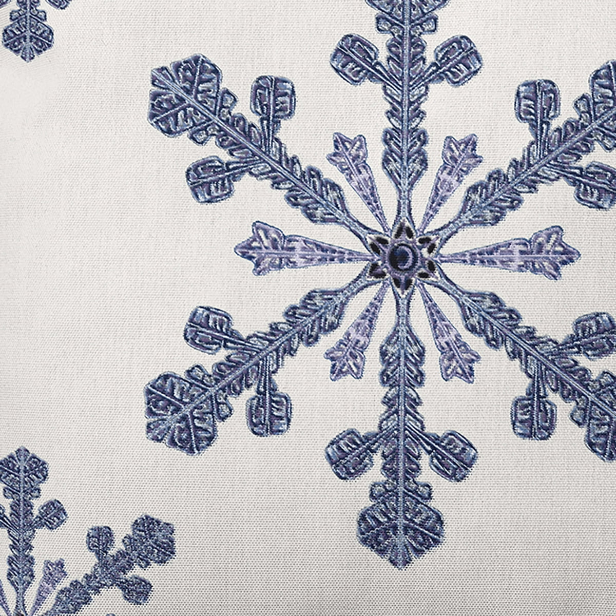 16" x 16" Simply Daisy Winter Vail Snowflake Polyester Accent Pillow, White (1 Count)
