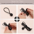 thumbnail image 4 of Cuerdas elásticas de 6 pulgadas con bolas, 60 piezas de cuerdas elásticas con bolas para sujetar lonas para tiendas (negro), 4 of 7