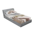 thumbnail image 3 of Ambesonne Beach Fitted Sheet & Pillow Sham Set, Tropical Gulf Island, Full, Grey Cream, 3 of 3