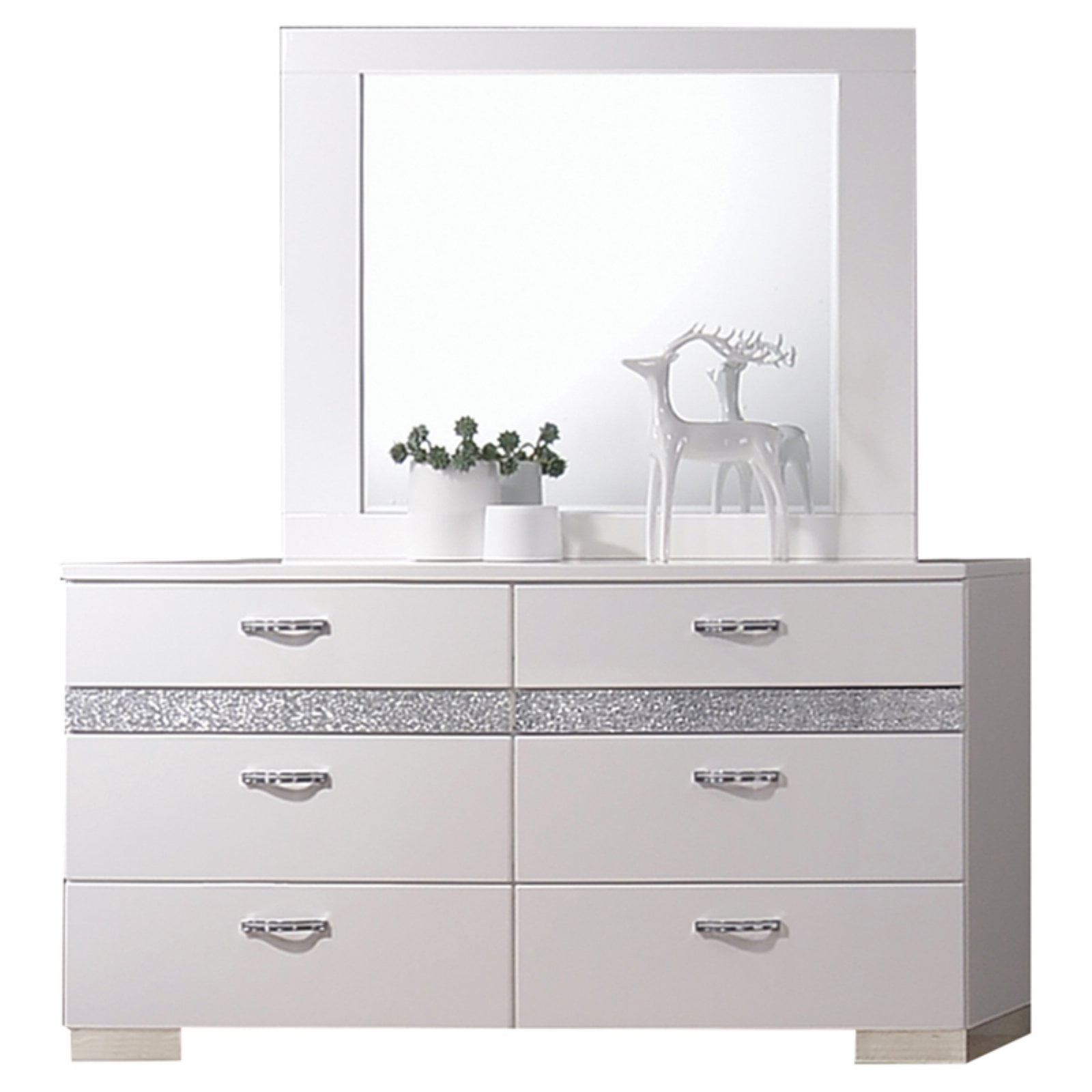 Acme Furniture Naima Ii 6 Drawer Dresser With Optional Mirror