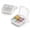 White-4 Grids, variant on Portable Daily Multi-Compartment Pill Organizer Design 4/7, Sealing Ring Soft Carry Loop Keep Tablets Organized ,Supplements Daily Medications, Purse Backpack Office