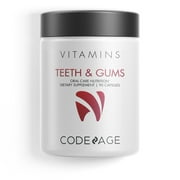 Codeage Teeth & Gums Vitamins, Oral Care Probiotics, Collagen, Calcium Supplement - 90 Capsules