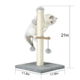 thumbnail image 5 of Poste rascador PAWSFANS para gatos pequeños Con bola de peluche 21 pulgadas, 5 of 5