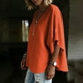 thumbnail image 5 of jjayotai Cotton Linen Tops for Women Short Sleeve Shirts V Neck Loose Fitted T Shirts Casual Flowy Beach Vacation Tees, 5 of 6