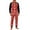 Red#10, variant on Tnhcen Men's Christmas Plaid Pajamas 2 - Piece Set, Long Sleeve Crew Neck Elastic Cuffs Flannel Pajama Sleepwear for Men S - 2XL Fleece Lined Cozy Holiday Pajamas