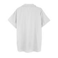 thumbnail image 3 of Chemise Décontractée Mode pour Hommes Chemise Boutonnée Couleur Unie Manches Courtes, 3 of 6