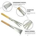 thumbnail image 3 of BESTYASH 2Pcs Planting Shovels Khaki with Strong Wear Resistance and Ergonomic Wooden Handles, 3 of 8