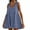 Navy, variant on Sakmal Sun Dresses for Women 2024 Basic Striped Comfort Fit Sleeveless Blue Mid-Length Slip Dress