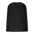 thumbnail image 5 of Shirts for Women Loose Long Sleeved Shirt Pleated Top Round Neck T Shirt Base Plus Size Solid Color Tops Sweatshirt for Women, 5 of 9