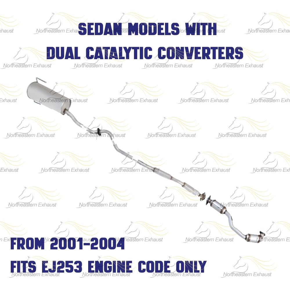 Northeastern Exhaust Exhaust System Kit Fits 2000-2004 Subaru Outback & Legacy 2.5L - Direct Fit | Stainless Steel | Includes Gasket, Clamp & Bolt Kit