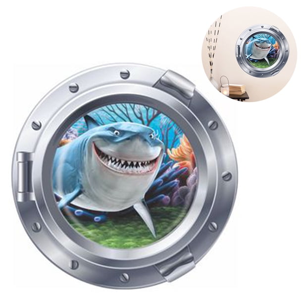 1 PCS Extraíble 3D Bajo el mar Naturaleza Paisaje Calcomanías de pared Animales Etiqueta de la pared Hogar Arte de la pared Decoración para baño Dormitorio Puerta Niños Bebé Cuarto de niños Fokelyi 221023-1