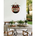 thumbnail image 3 of Front Door Porch Decorations Christmas Joy Door Hanging Sign 11 inch Wooden Wall Sign, Rustic Holiday Wreath Decor for Front Door Porch Home Window Wall Farmhouse Decorations, 3 of 5