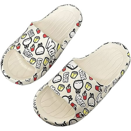 

PIKADINGNIS Cute Rabbit Cartoon Women Men Simple Soft Bathroom Slippers Soft Anti-Slip Shoes for Indoor and Outdoor
