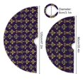 thumbnail image 5 of Yayeee Christmas Tree Skirt 35 inches for Xmas Tree Holiday Party Decoration, Purple Flowers Pattern, 5 of 6