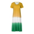 thumbnail image 5 of Aloohaidyvio Boho Dresses for Women 2024,Women Plus Size Daily Tie-dyed Color Block Loose V Neck Short Sleeve Dress, 5 of 6