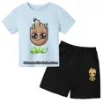 thumbnail image 3 of Conjunto de camiseta y camisa de Groot con dibujos animados para niños, camiseta de secado rápido, bonita, para niñas y niños de 3 a 14 años, 3 of 5