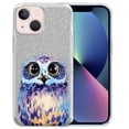 thumbnail image 1 of WIRESTER Silver Glitter Case, Sparkle Bling TPU Cover for Apple iPhone 14 6.1" 2022, Blue Owl, 1 of 1