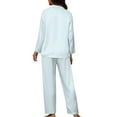 thumbnail image 2 of Suhoaziia Elegant Horse Soft Pajamas for Women Softness Stretchy Sleepwear PJ Set Relaxed Home Loungewear 2 Piece Button Daily Wear Size 4XL Nightgown Comfortable Sweatsuit, 2 of 6