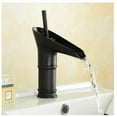 thumbnail image 5 of Robinet Salle Bain Noir, Robinet Salle de Bain Cascade Mitigeur Lavabo Noir Rétro à Levier Unique Mitigeur Salle de Bain, Laiton Comptoir Haut Lavabo Robinet Lave Main Robinet VasqueRobinet, 5 of 5