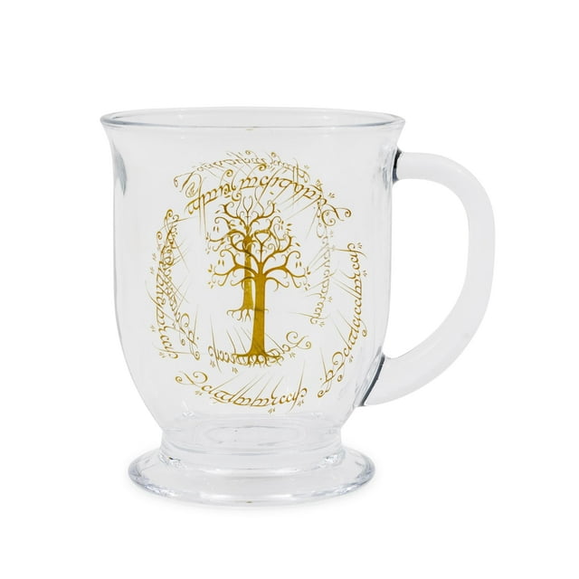 Taza El señor de los anillos, árbol blanco de Gondor, cristal, 450 ml