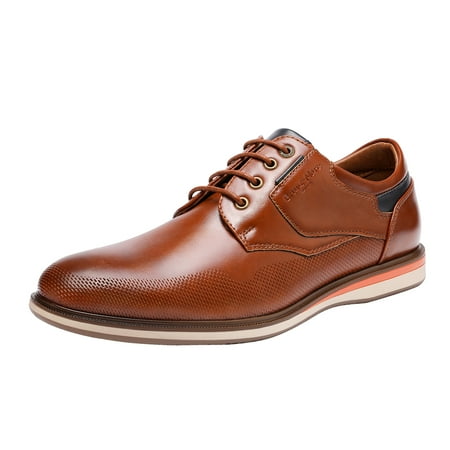 

BRUNO MARC Mens Fashion Casual Leather Shoes Lace up Classic Oxford Shoes LG19008M BROWN Size 10.5