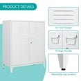 thumbnail image 4 of MIIIKO Metal Locker with 2 Doors, Metal Storage Sideboard Accent Cabinets for Kitchen, Pantry, Home Office and Garage, 4 of 7