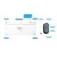 thumbnail image 6 of PRAETER 2.4G Wireless Silent Keyboard and Mouse Set, Mini Multimedia Full-size Keyboard Mouse Combo Set For PC, A1 White, 6 of 15