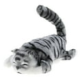 thumbnail image 1 of Figura de peluche de gato sonriente, encantadora figura de acción, modelo para decoración de mesa. Gris, 1 of 8