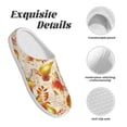 thumbnail image 5 of Lsque Autumn With Birds Pattern Womens Comfort Cotton on Scuff With Memory Foam and Anti-skid Sole Slipper-37/38, 5 of 7