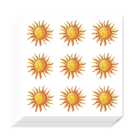180Pcs Self-Adhesive Stickers Sun Watercolor Stickers Decorative Decals for Planner Calendar Scrapbook Crafting Party Decor Gift Bag