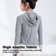 thumbnail image 4 of Desiderio Ropa de protección solar de corte ajustado de color gris oscuro para mujer Ropa de protección solar de seda helada de verano Ropa de protección solar transpirable, 4 of 5
