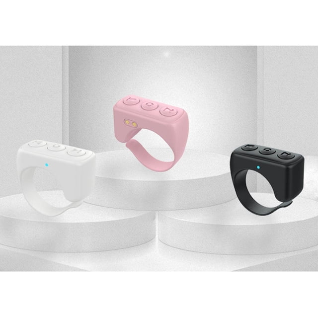 serony Bluetooth Fingertip Video Controller Clicker Remote Triggers Camera Shutter Remote Selfie for Shutter Remote Selfie Smartphones Pink
