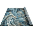thumbnail image 3 of HR HANDCRAFT RUGS HR Marble Rugs Abstract Livingroom & Dining Room Chick Area Rug Non-Shedding Turquoise - 5' X 7', 3 of 5
