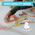 thumbnail image 3 of Chuckle & Roar - Family Dominoes - Family Game Night Classic - Wooden Dominoes - Double-Sided with Pips and Images - Ages 4 and up, 3 of 5