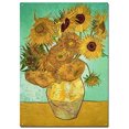 thumbnail image 1 of Letreros de aluminio de metal con girasoles de Van Gogh, póster de bellas artes, letreros decorativos para pared, decoración del hogar, tamaño: 16 x 12 pulgadas, 1 of 4