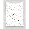 thumbnail image 1 of Pink Polka Dots Tapestry, Doodled Hand Drawn Strokes Artistic Backdrop Elements, Wall Hanging for Bedroom Living Room Dorm Decor, 40"W X 60"L, Blush Charcoal Grey and Camel, by Ambesonne, 1 of 2