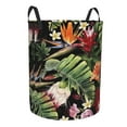 thumbnail image 2 of Balery Watercolor Tropical Flowers Round Laundry Basket with Handles Waterproof Freestanding Laundry Hamper for Clothes Toys in the Dorm and Family-Small, 2 of 8