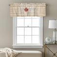 thumbnail image 3 of Maple Leafs Valance Curtain for Windows Home Beige Wood Grain Striped Vintage Rod Pocket Curtain Valances Short Window Treatments Panels for Kitchen Bathroom Laundry Room Basement 54 x 18 Inch, 3 of 9