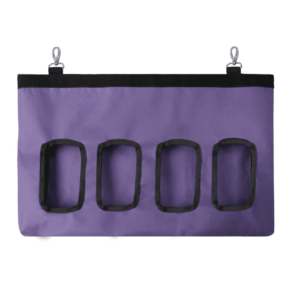 ROSEXIXI Small Animal Hay Feeder,4-Hole Durable Purple Oxford Bunny Hay Bag,Waste-Reducing Hanging,for HamstAers Chinchillas Rabbit Cage
