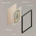 thumbnail image 4 of PixonSign Framed Canvas Print Wall Art Set - Mid-Century Pastel Circles Forest Plants Landscape Poster Art - Geometric Print Gallery Set of 7 Abstract Digital Art Wall Décor for Home - Black, 4 of 5