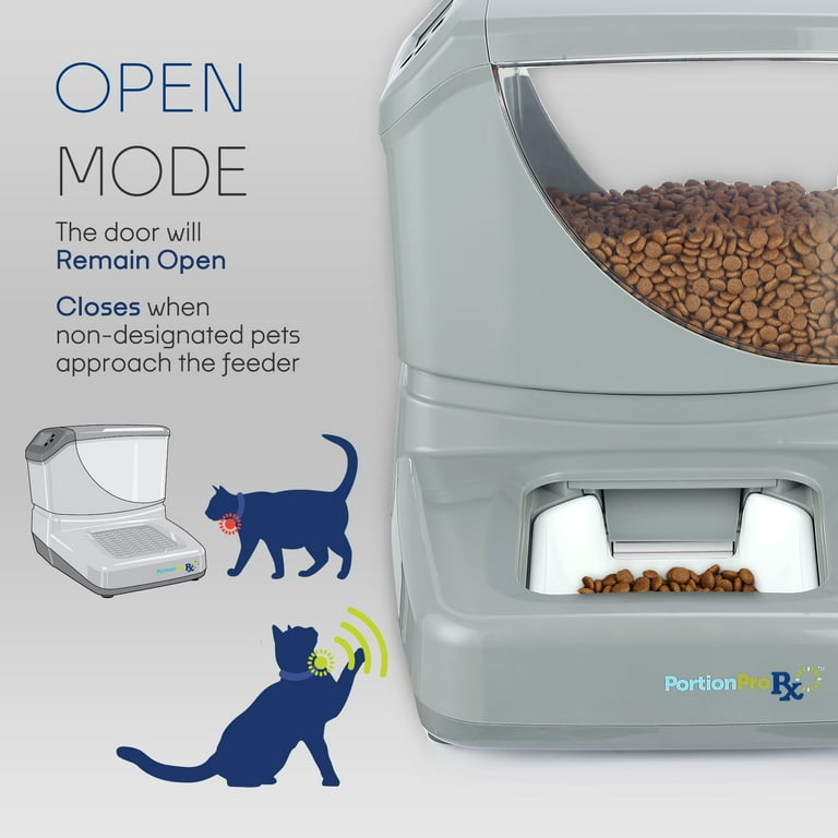 PortionPro Rx Automatic Pet Feeder with Active RFID Technology Prevents Food Stealing Perfect for Prescription Diets Schedules Meals for Multiple