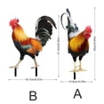 thumbnail image 3 of Acrylic Rooster Decor Chicken Yard Art Garden Decoration Ornament, Decor For Outdoor-for Gardens Backyards 2pc, 3 of 5