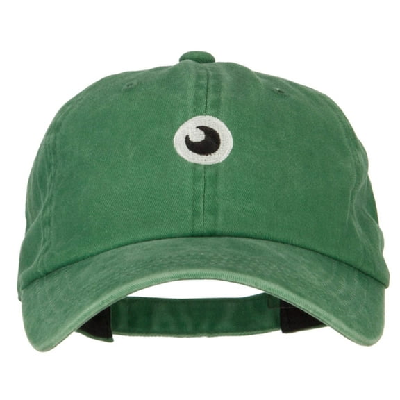 Monster Eye Ball Embroidered Unstructured Cotton Cap - Kelly Green OSFM