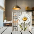 thumbnail image 2 of Daisy Everyday is A New Beginning Rustic Farmhouse Wooden Box Sign Desk Decor Decorative Sign for Table Shelf Positive Quote Sign 5"x5", 2 of 8