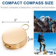 thumbnail image 2 of 2 Pack Classic Pocket Style Copper Clamshell Compass Waterproof Luminous Compass Camping Gear Survival Gear, 2 of 5
