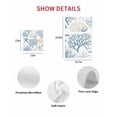 thumbnail image 6 of Blue Coastal Dish Towels Set, Waffle Weave Kitchen Towels 4 Pieces, Nautical Coral Beach Starfish Microfiber Hair Face Bath Tea Towel Absorbent Quick Drying Cleaning Dish Cloths, 12"x12", 6 of 7